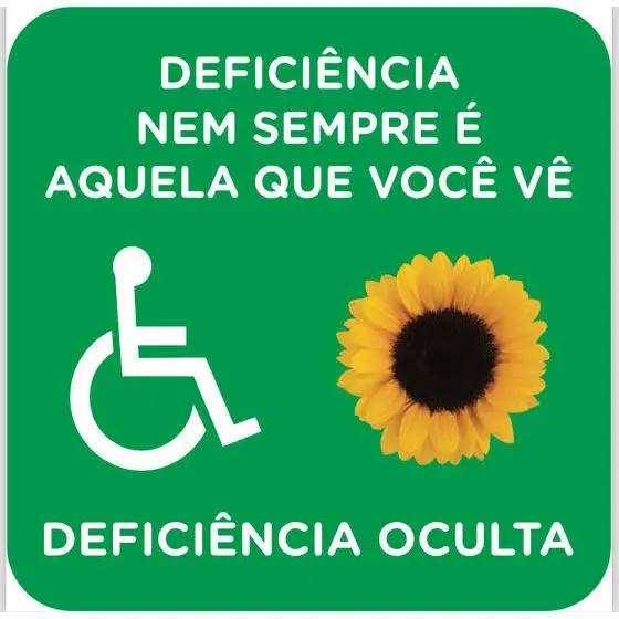 Adesivo girassol deficiência oculta