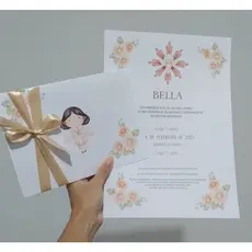 Convite de batismo batizado