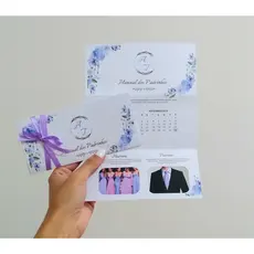 Mini manual dos padrinhos Lilás Lavanda