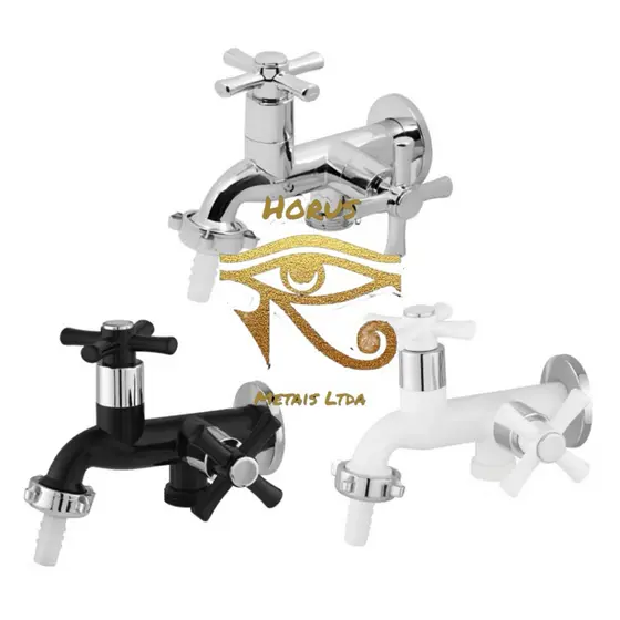 Torneira ABS Para Tanque Ou Maquina 1028 1/4 De Volta Com 2 Saídas C31