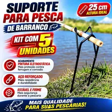 Suporte Para Vara, Pesca Esportiva de Barranco 25 Cm (5 unid.)
