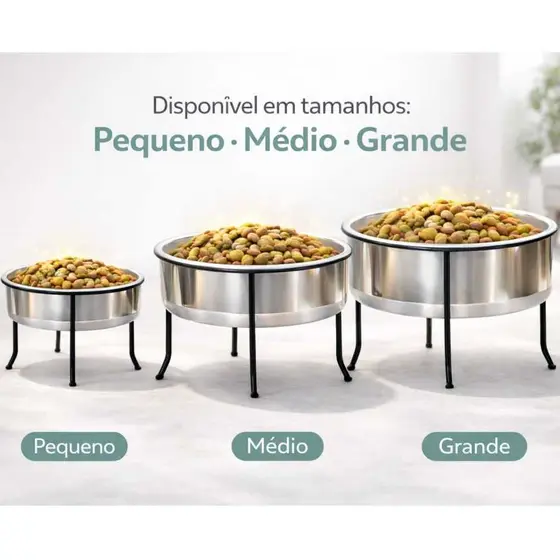 Bebedouro ou Comedouro Elevado Pet  Ergonômico Para Cachorros e Gatos