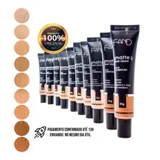 Base Líquida Matte Fand Alta Cobertura Original Pele Mista Oleosa Vegana Resistente a Água Envio 24h