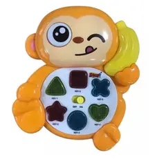 Teclado Piano Musical Infantil Sons Fazenda Brinquedo Macaco