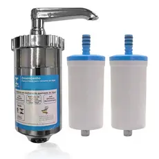 Copo Filtro Abs Torneira Cozinha Gourmet Pia + 2 Refil Carvão Ativado