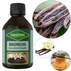 Aroma Natural Extraido da Baunilha Uso Confeitaria Alimentício Escolha Quantidade 100ml Condbras