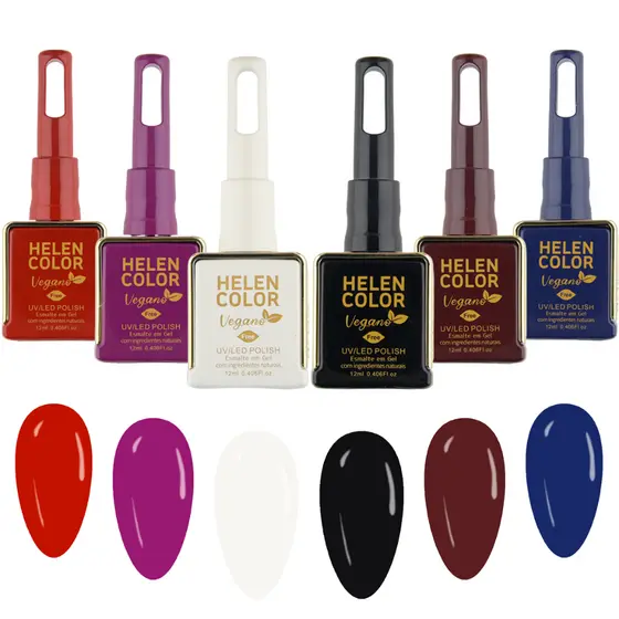 Helen Color Esmalte Vegano 12ml Cor Intensa Brilho Duradouro e Consciência Sustentável