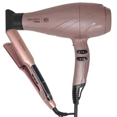 GA.MA ITALY Kit Secador Keration 4D e Prancha X-Wide Keration Pro Bivolt