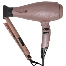 GA.MA ITALY Kit Secador Keration 4D e Prancha Elegance Led Keration Pro Bivolt