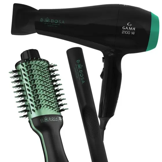 GA.MA ITALY Kit Prancha Secador e Escova de Cabelo Babosa 127V