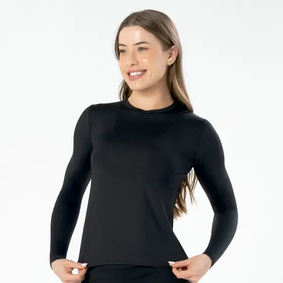 Camisa Manga Longa Feminino Camiseta Esportiva Proteção Solar Selene