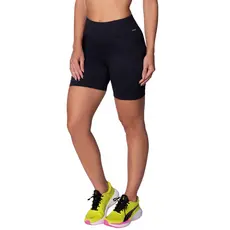 Short Canelado Esportivo Feminino Sem Costura Poliamida Bermuda Fitness Selene