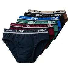 Kit 12 Cuecas Slip 100% Algodão Adulto Masculino Cueca Básica Tradicional Atacado