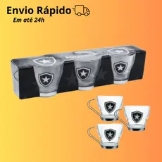 Jogo Com 3 Xícaras de Vidro Oficial