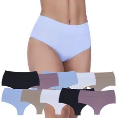 Kit 10 Calcinhas Super Conforto Fio Duplo Cós Duplo Fio Dental Tanga Microfibra