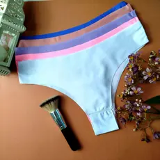 Kit 5 Calcinhas Sem Costura Microfibra Tanga Não Marca
