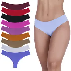 Kit 10 Calcinhas Femininas S Costura Tanga Invisível Corte a Laser Confort Dia Dia Não Marca a Roupa