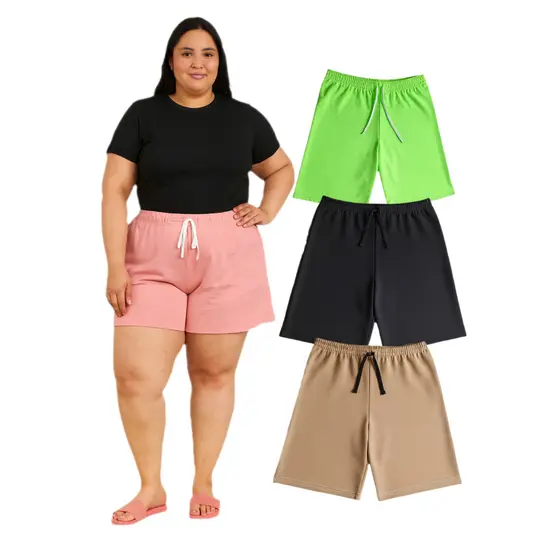 Shorts Feminino Plus Size Básico do P ao 60
