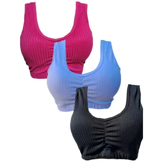 Kit 2 (dois) Tops Canelado Plus Size P ao 60