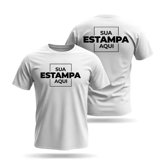 Camiseta Personalizada Estampada 100% Algodão Premium Seu Desenho Imagem Aqui
