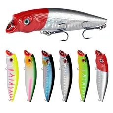 1pcs Crankbait Iscas De Pesca Artificiais Isca Topwater Artificial Kit Popper Dura Para Robalo 9,5cm 12g