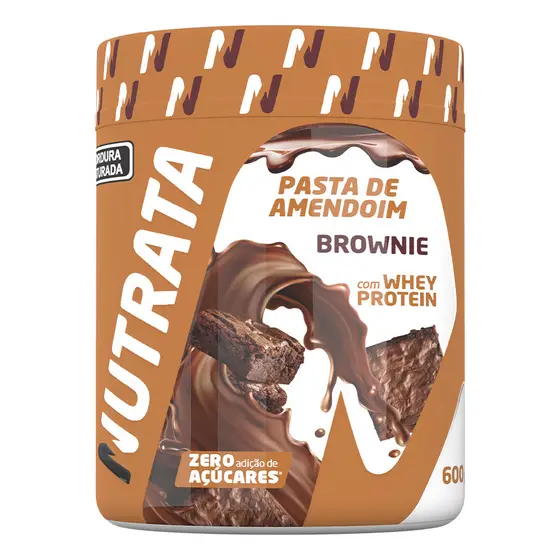 Pasta Amendo Whey 600g Sabor Brownie Nutrata