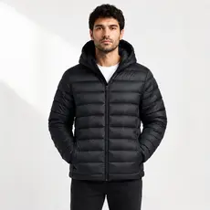 Jaqueta Puffer Masculina Bobojaco Impermeável Quentinho Para Frio Com Capuz