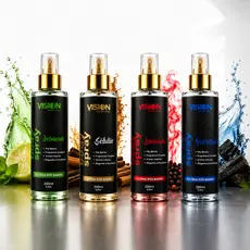 Body Spray Vision 200ml Masculino Pós Banho Aroma Intenso Longa Duração 4 Fragrâncias