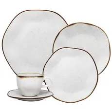 Aparelho De Jantar E Chá 30 Peças Porcelana Maresia