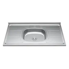 Pia de Cozinha Inox 100x53cm GhelPlus Com Escorredor