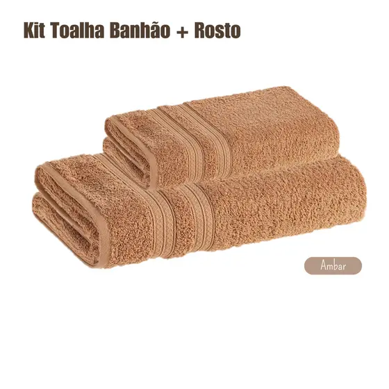 Jogo Kit Toalha Banhão Gigante e Rosto Macia Alta Absorção Karsten