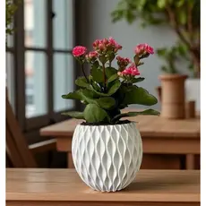 Vaso Cachepot Decorativo Bolinha para Plantas Artificiais e Naturais- Impressão 3D