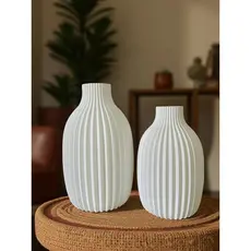 Vaso Cachepot Maldivas Decorativo 3D Detalhes em Linhas Alto Relevo
