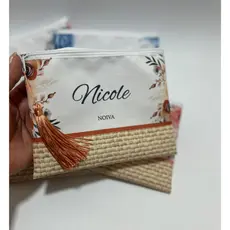 KIT 10 Necessaire Personalizada Com Nome Para Casamento madrinhas logomarca formatura