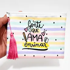Kit 10 Necessaire, Estojo Lembrancinha  Personalizável com Nome  Dia dos Professores