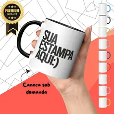 Caneca Xícara de Porcelana Personalizada Premium Eventos Presentes Celebrações Escolha a sua Arte