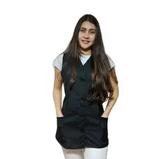 JALECO sem manga oxford Manicure, Professora, Cuidadora, Esteticista, Babá