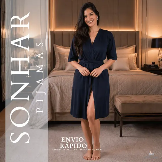 Hobby Roupão Feminino Noiva Romantico Robe Romantic Robbie Hobe Lua de Mel