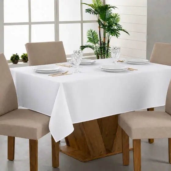 Toalha de Mesa Retangular Lisa 3,00 x 1,50 Oxford Várias Cores