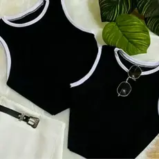 Cropped feminino Blogueirinha Ribana Canelada Tecido Premium Casual
