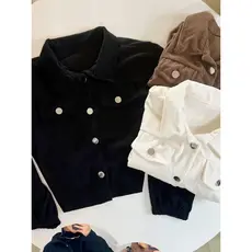 Jaqueta Cotelê Premium Feminina Manga Longa Moda fashion (M,G,GG)