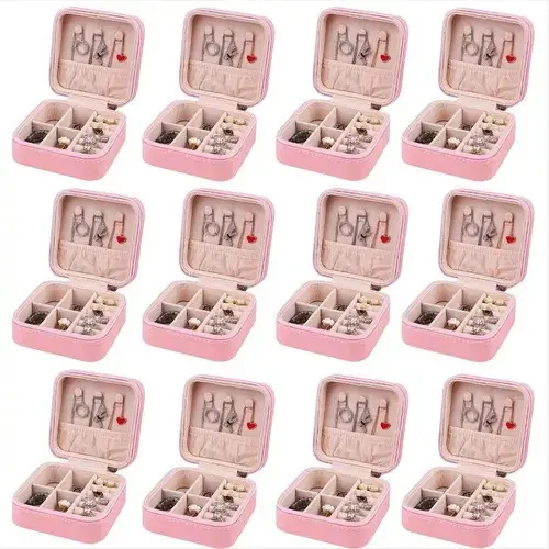 kit 30 Mini Porta Joias Compacto Luxo Viagem Organizador Casamento 15 Anos Dia das Mães Lembrancinha