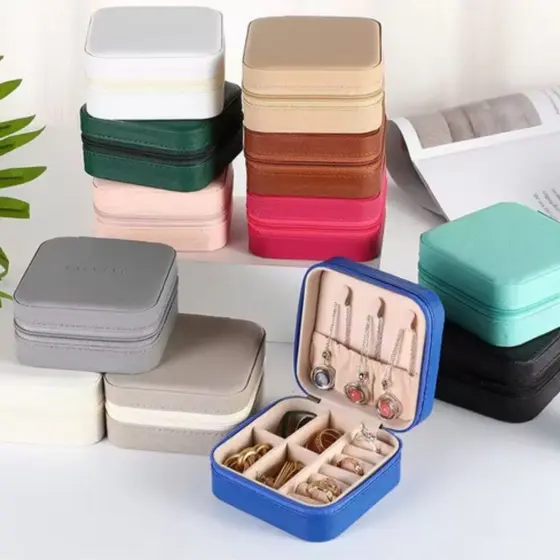 Kit 24 Mini Porta Joias Com Divisória portatil varias cores lembrança festa 15 anos casamento evento