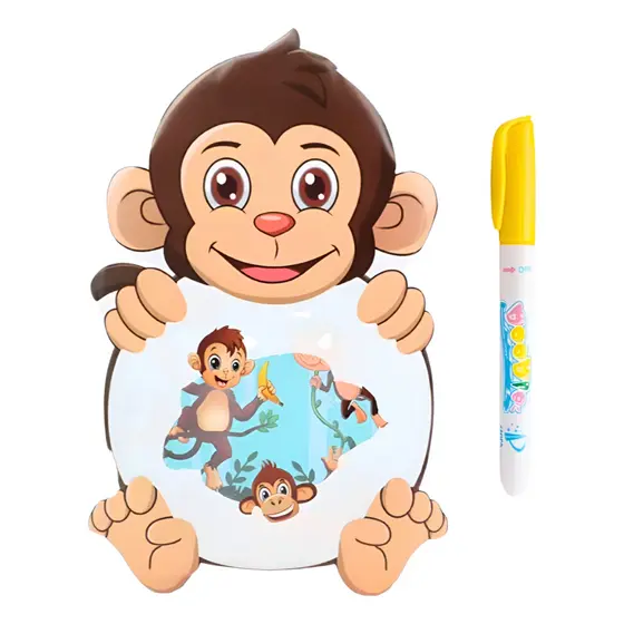 Livro Mágico Infantil para Pintar com Água Caneta Revela Desenho Educativo Reutilizável