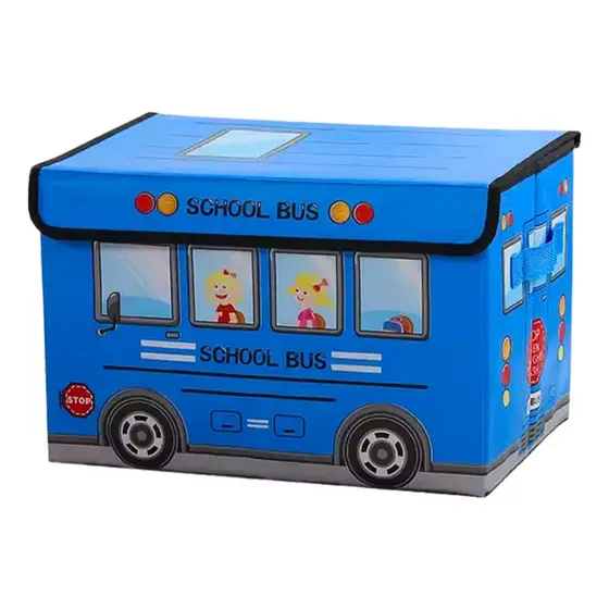 organizador infantil onibus dobravel para menino e menina multiuso para brinquedos roupas
