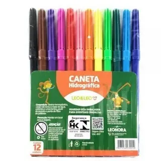 Caneta Hidrográfica Hidrocor Canetinha Com 6 12 24 Cores Leo&Leo