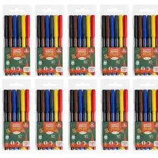 Kit Canetinha Hidrocor 6 Cores Lavável Infantil Escolar Estojo Lembrancinha Festa