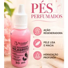 Loção Milagrosa Hidratante Desodorante para Pés Ressecados Calcanhares Rachados 30ml Bio Instinto
