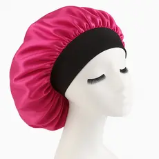 Touca de Cetim Premium com Faixa + Scrunchie Brinde | Antifrizz e Proteção Capilar Noturna