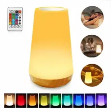Luminária Portátil Abajur Led Touch 13 Cores Controle Remoto Iluminação Usb